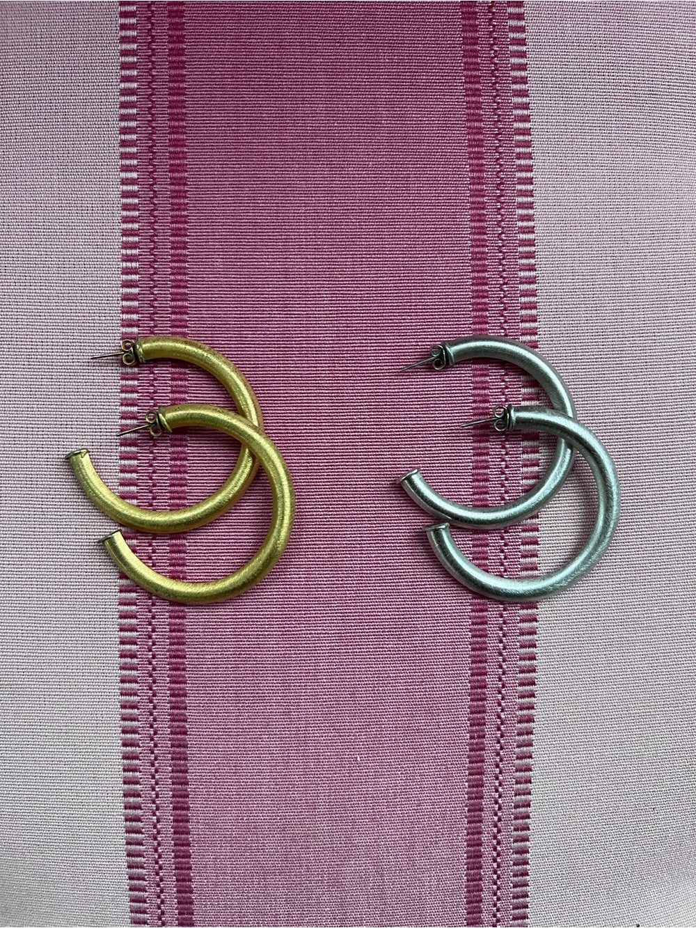 Moon & Lola Serena Hoop Earrings—two pair! Gold & Silver